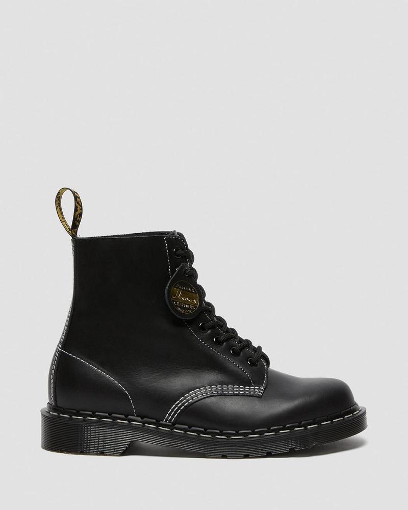 Dr Martens 1460 Pascal Made in England Cavalier Læder Snørestøvler Dame Sort | DK 187ILH